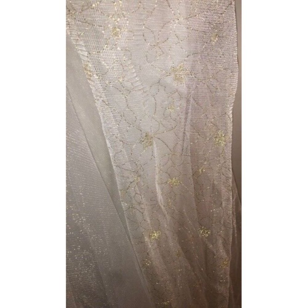 NWT $798 MAC DUGGAL WHITE EMBELLISHED SLEEVELESS BOW DETAIL GOWN STYLE 50666 - Picture 6 of 8